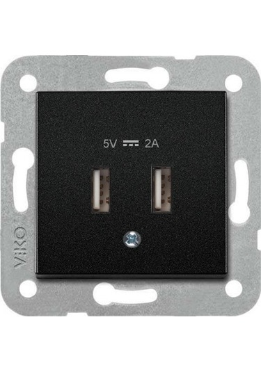 Viko Artline Novella Siyah Usb Şarj Prizi 5V 2A Çerçevesiz - 92605509