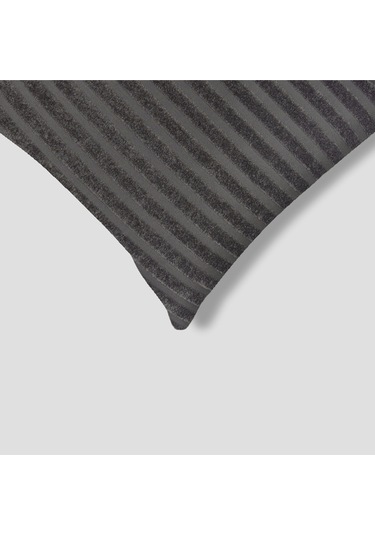 Sezyon Elya Çizgi Desenli 50 50 Zeytin Grisi Kırlent Kılıfı Zeytin Grisi