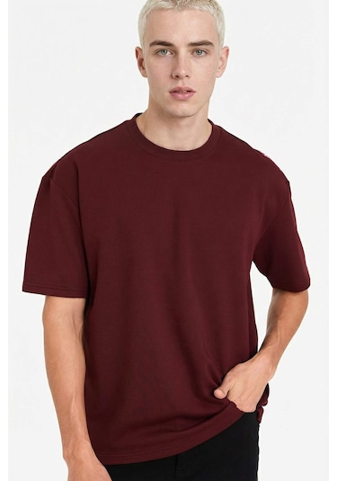 Defacto Nefes Alabilen Oversize Tişört X3926az26spbr505 Bordo-br505