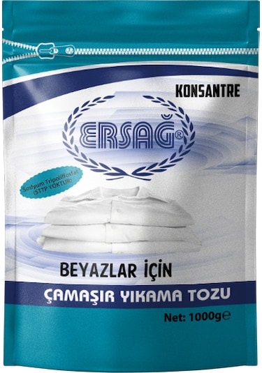 Ersağ Beyazlar İçin Çamaşır Yıkama Tozu Paket 1 KG