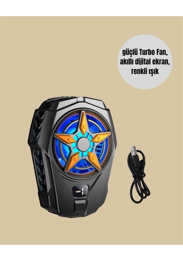 Oyunlar İçin Telefon Soğutucu - 65-85 Mm Uyumlu, Dijital Ekranlı