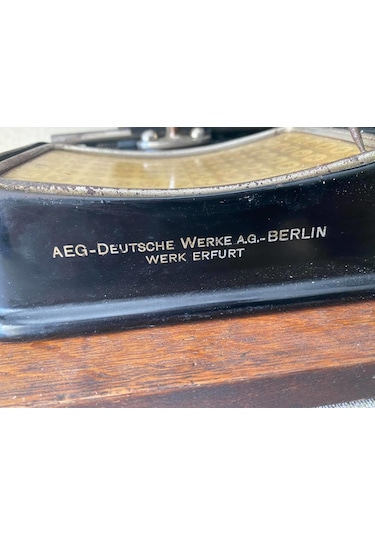 Aeg Mignon Model 4 Antika Daktilo - Koleksiyonluk Ahşap Kasalı Daktilo No1