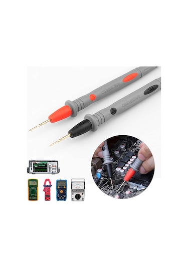 1 Çift İğne Uçlu Multimetre Probu 1000V 20A  Tüm Multimetreler