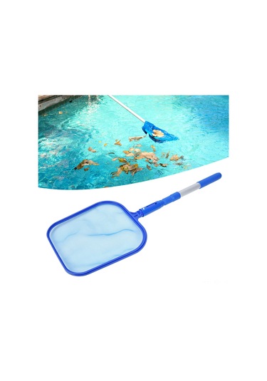 Youmex Halka Desenli Yüzme Havuzu Temizlik Aleti - 3 Bölmeli Uzatılabilir Aluminyum Çubuklu, İnce Ağızlı Yaprak Ve Çöp Kazıcı 28x24.5cm Ağız Ölçüsü Diğer