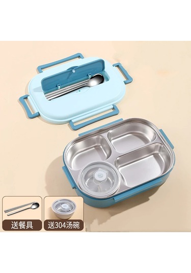 Öğrenci Taşınabilir Yalıtımlı Yemek Kutusu 1500ml B MAvi