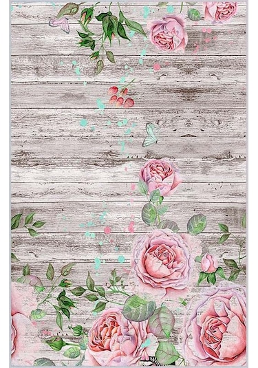 Rovigo Home Dijital Baskı Kaymaz Taban Salon Halısı Rvg1059