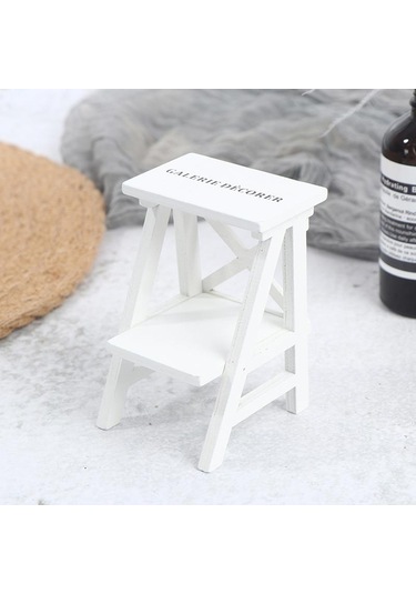 Jms Beyaz Ev Ahşap Dekorasyon Sandalye Mini Raf Fotoğraf Sahne