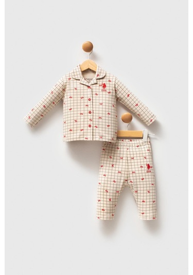 U.s. Polo Assn. Kız Bebek Pijama Takımı Beyaz-1705 Beyaz