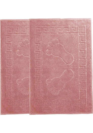 2 Li %100 Pamuklu Banyo Ayak Havlusu Gramajlı Konforlu Mürdüm