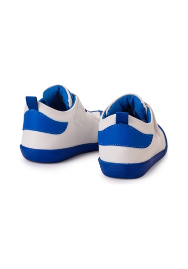 Kiko Kids Roce Cırtlı Erkek Bebek İlk Adım Panduf Ayakkabı Saks Mavi
