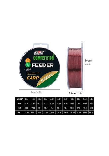 Novahub Ftk 3d Görünmez Sazan Olta Monofilament 150m/300m Süper Güçlü Nylon Burgundy 0.30mm