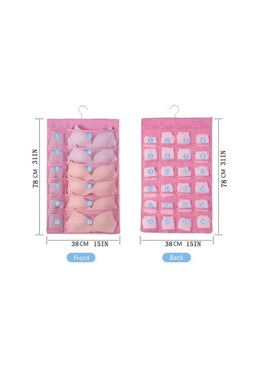 Cc Globall 2 Adet Çift Taraflı Askılı Kıyafet Çantası Pembe