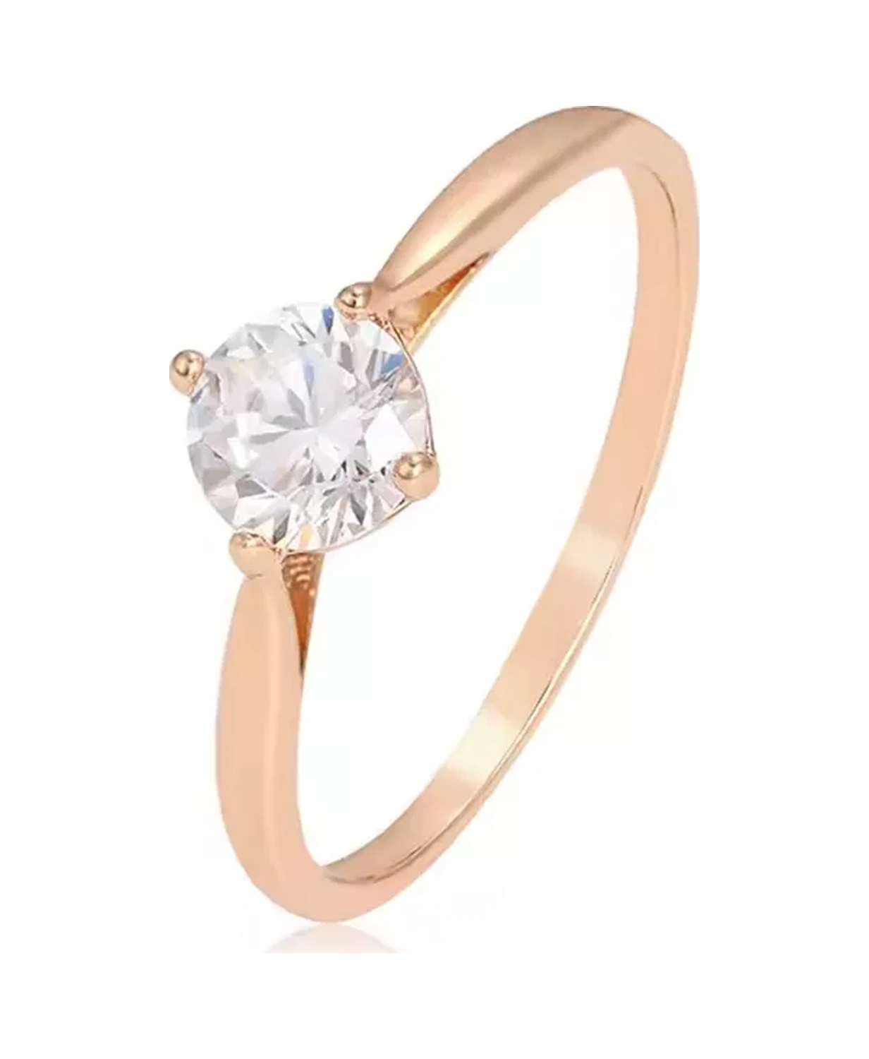 Xuping Korkunç Olmayan Altın Kaplama İnce Taşlı Nişan Yüzüğü 182088336 Diğer