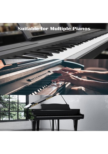 Moveevo 88 Tuşlu Renkli Silikon Piyano Not Etiketleri - Başlangıçcılar İçin Kolay Kurulum & Kaldırma, Su Geçirmez, Temizlenebilir Kutu İçerir Beyaz
