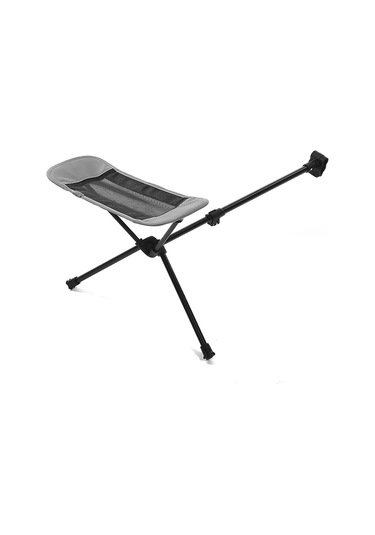 Katlanır Kamp Sandalyesi Footrest Taşınabilir Geri,gri Gri