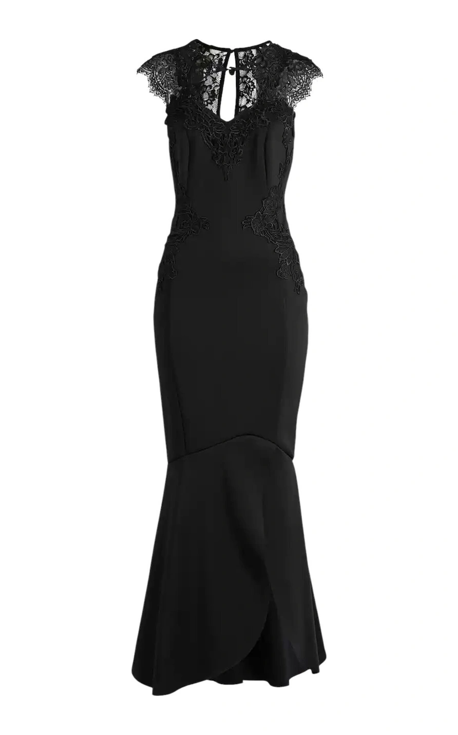 Mamayaga Kadın Pencere Güpürlü Yaka Asimetrik Etek Balık Model Ay Kol Şık Abiye Curve Büyük Beden Gece Elbise Siyah Mamayaga Kadın Pencere Güpürlü Yaka Asimetrik Etek Balık Model Ay Kol Şık Abiye Curve Büyük Beden Gece Elbise Siyah