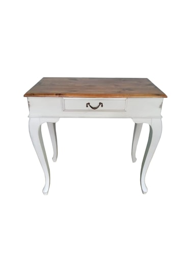 Masifart Pine 80 Cm Çekmeceli Dresuar Çam Tablalı Makyaj Masası Çam