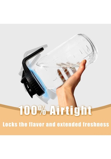 Geeksen Geniş Ağızlı Kavanoz İçin Sızdırmaz Dökme Ağızlı Kapak, Pratik Ve Dayanıklı Siyah