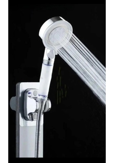 Rudi Armatür Filtreli/ Kireç Önleyici Beş Fonksiyonlu Krom Duş Başlığı Gri