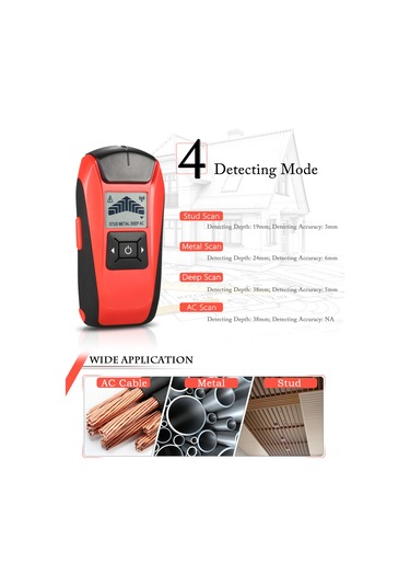 Çok Fonksiyonlu Taşınabilir Lcd Duvar Çivi Bulucu Metal Ahşap Çiviler Ac Kablo Canlı Tel Tarayıcı Dedektör Test Cihazı