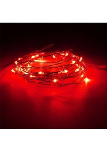 Peri Led 5 Metre Pilli Kırmızı Renk Dekoratif Aydınlatma 1.kalite Kırmızı