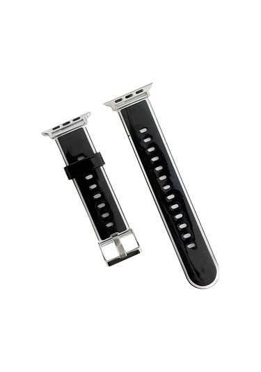 Apple Watch Uyumlu  38mm Jelly Silikon Kordon - Siyah
