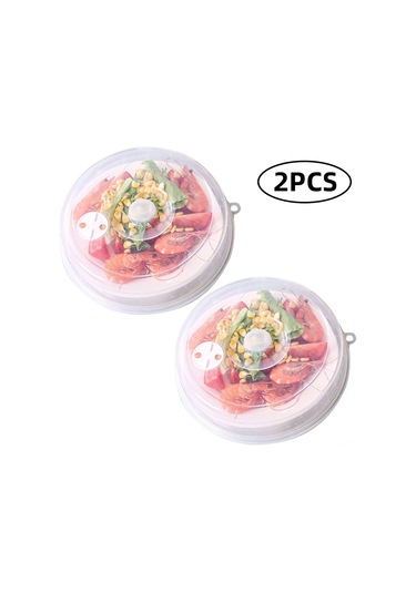 Yifomall Mikrodalga Fırın İçin Buhar Ayar Kapaklı 2'li Set - Yüksek Isıya Dayanıklı Saklama Kapağı 23cm