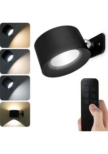 Ledx Al-sk-bd80a Çift Yönlü Kumandalı Duvar Aplik Çalışma Lambası 3000k-4000k-6500k Beyaz