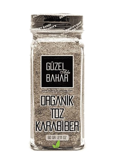 Güzel Ada Bahar Organik Toz Karabiber 60 G
