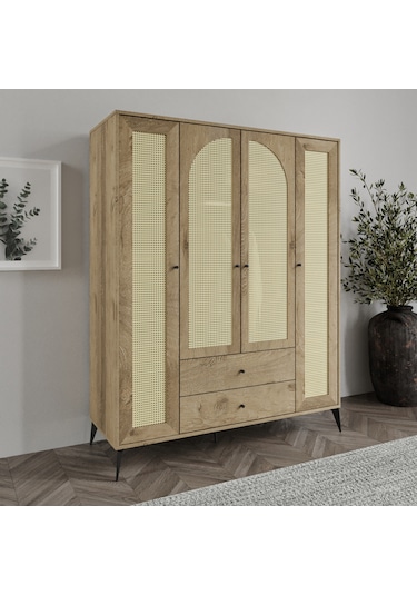 Diamond 4 Hazeran Kapaklı 2 Çekmeceli Dolap