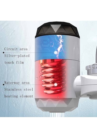 Dancemonkey Zoosen Tipi Su Stili: Hızlı Isıtmalı Musluk Fişi, Elektrikli Cbtx Beyaz Bağlantı Anında Ab Vw Çok Renkli