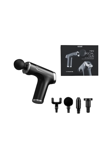 4 Başlıklı Mini Fascial Gun Profesyonel Masaj Tabancası Ve Masaj Siyah