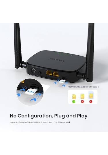 Tenda 4G03 Pro 4G LTE Router Sim Kartlı