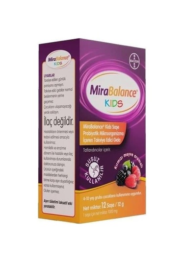 Mirabalance Kids Ptobiyotik Mikroorganizma İçeren Takviye Edici Gıda 12 Saşe