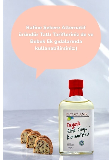 Beyorganik Organik Elma Suyu Konsantresi %100 Elma  248 G
