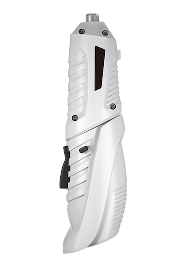 Moveevo 3.6v Usb Şarjlı Elektrikli Tornavida Seti - 3.5nm Tork, Led Işık, Düz-kısa Mod Değişimi, Beyaz 6 Parça Kutulu Vidalama Aleti