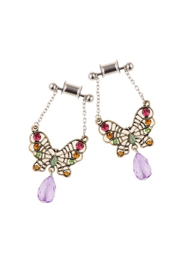 Suntek 2 Parça Paslanmaz Çelik Kelebek Kulak Tıkaçları 6mm Çok Renkli