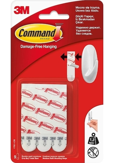 3M Command 17021P Yedek Bant Orta Boy