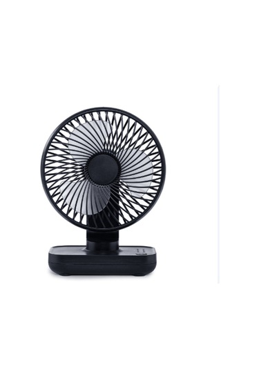 Cbtx D606 4w Usb Şarj Edilebilir Taşınabilir Dört Hızlı Ayarlanabilir Masaüstü Fanı Siyah