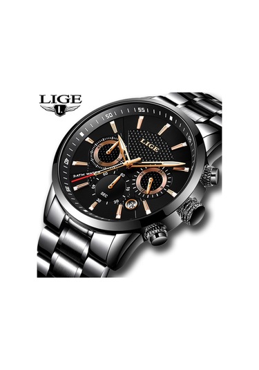 Dış Ticaret Lıge Erkek Spor Kuvars Saat Su Geçirmez Çelik Kemer Çift Gözlü Çok Fonksiyonlu Saat İş Saati Kahverengi Kemer Gül Mavi Diğer