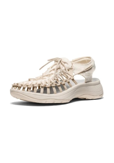 Keen Uneek Astoria Canvas Kadın Sandalet - Ekru