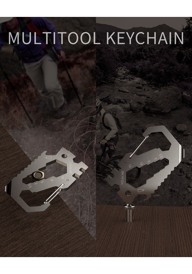 Kangvka Skyfox 12-in-1 Kredi Kartı Edc Çok Amaçlı Alet, 420 Paslanmaz Çelik, Anahtar Zinciri Ve Airtag Kılıfı İle