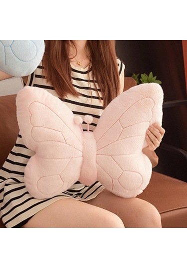 Suntek Kelebek Şeklinde Yastık Hediyesi Rahat Sevimli Yatak Pembe