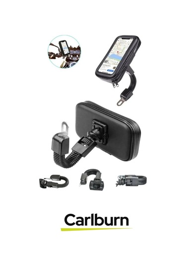 Özel Üretim Şeffaf Ön Yüzeyli Hafif 360 Derece Dönebilen Su Geçirmez Motosiklet Telefon Tutucu