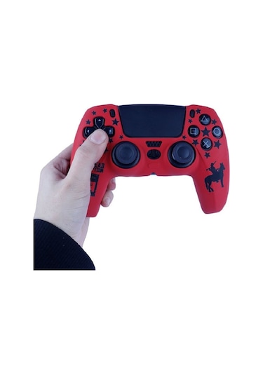 Ps5 Dualsense Red Dead Redemption Desenli Koruyucu Silikon Kılıf + Analog Silikon Koruyucu Rdr Model-2