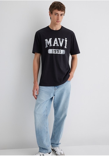 Mavi - 1991 Baskılı Siyah Tişört 0612573-900 Siyah