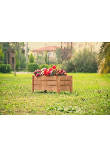 Mandu 64 x 23 CM Dekoratif Ahşap Saksı