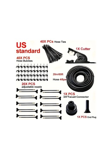 Willowhaven Amerikan Konnektörlü 7/24 Damla Sulama Sistemi 7.87 Ayarlanabilir Bakır Nozul Bahçe Sera Sulama