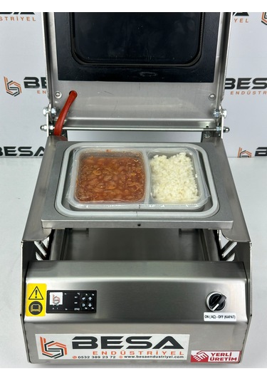 İki Bölmeli Paslanmaz Tabak Ve Kase Kapatma Makinesi