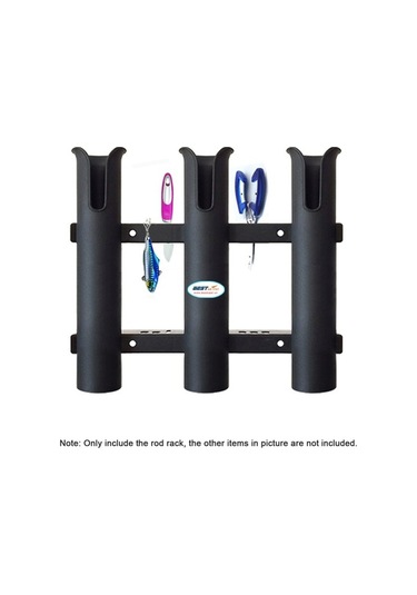 Pazly Dayanıklı Plastik Balık Olta Askısı - 3 Lü Yuvalı, Pratik Montaj, Deniz Ve Tatlısu İçin, Kullanışlı Aksesuar